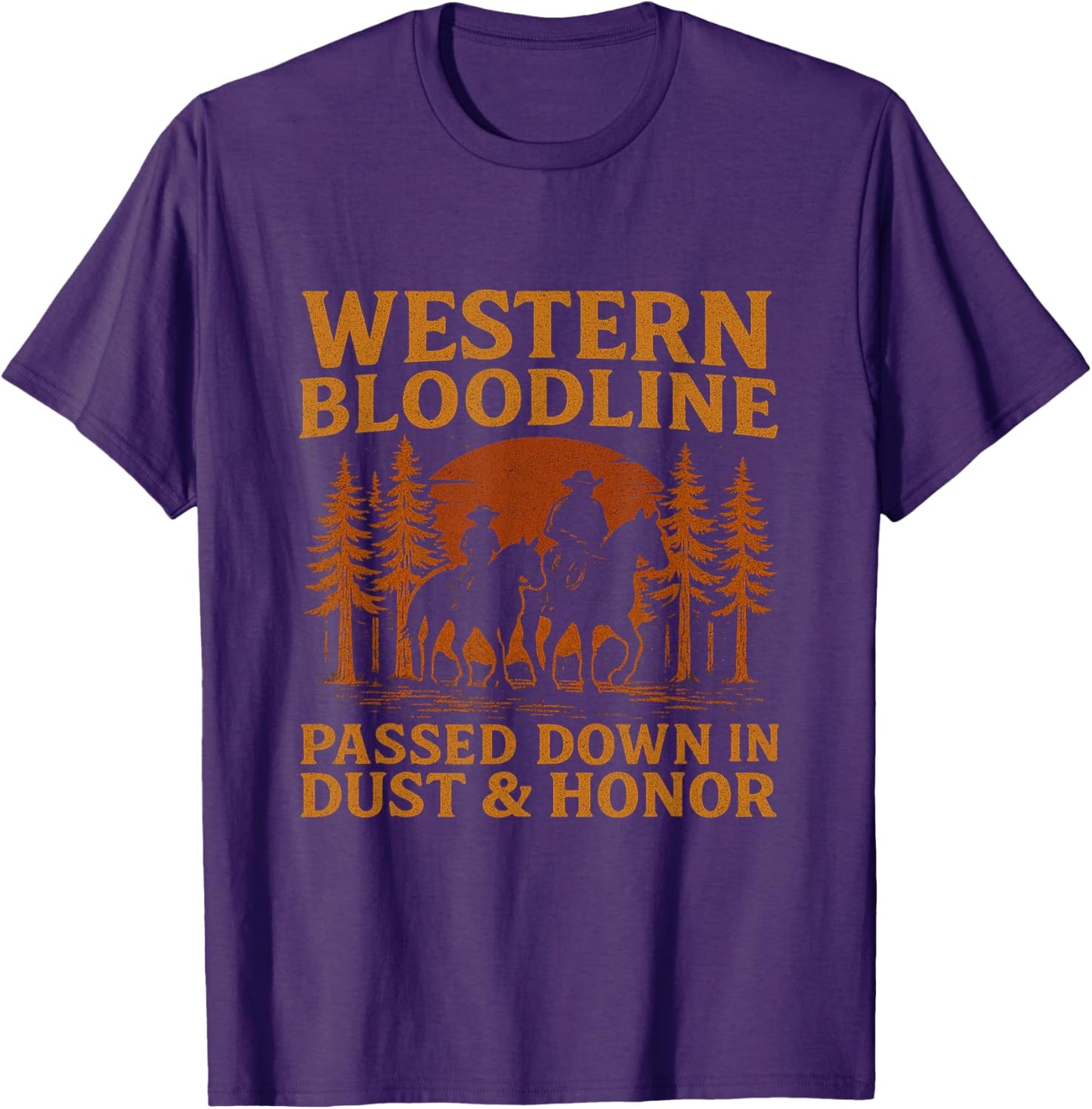 Father Son Cowboy Riding Western Legacy Vintage Tee
