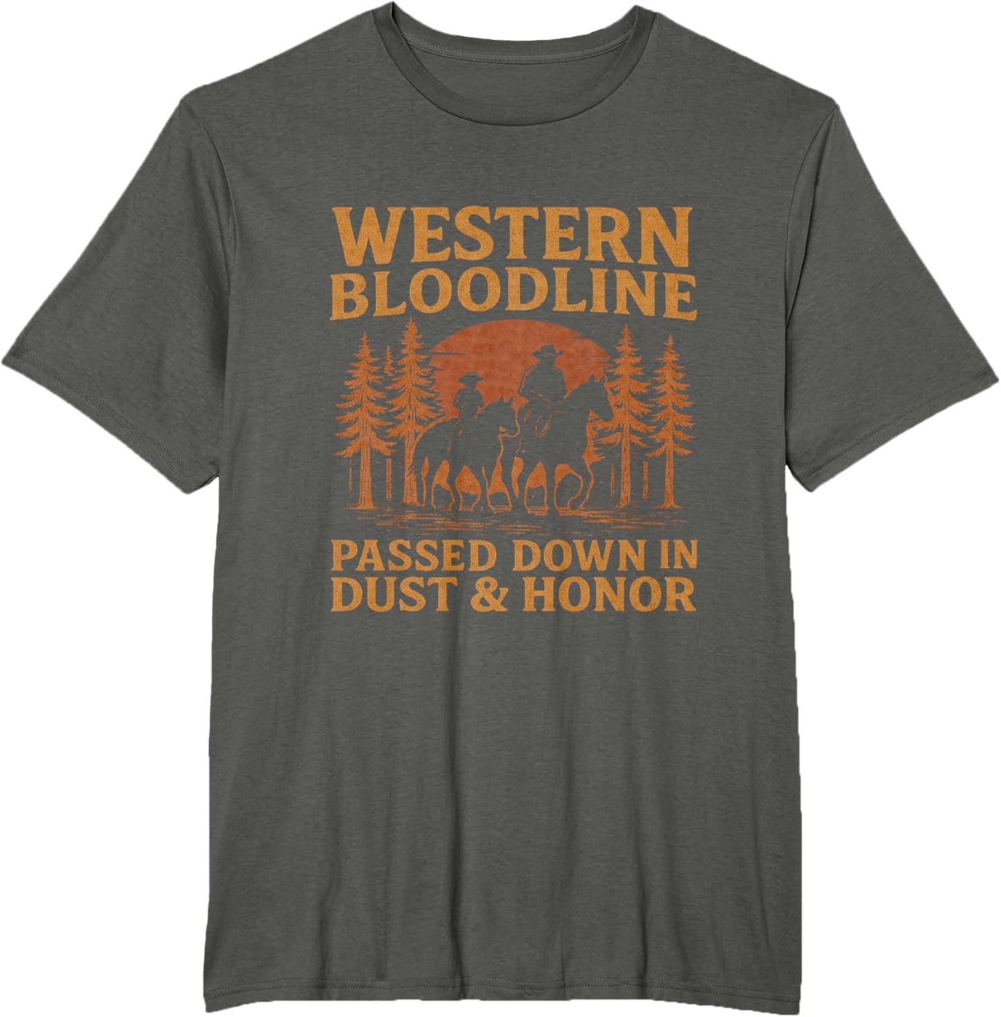 Father Son Cowboy Riding Western Legacy Vintage Tee