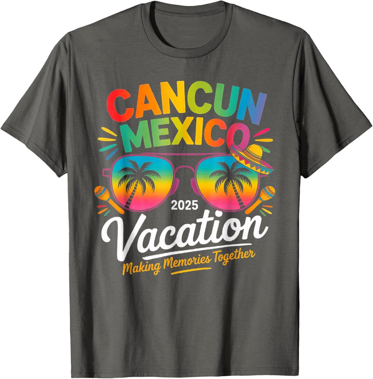 Cancun Mexico Vacation Beach 2025 Trip Group Squad Colorful