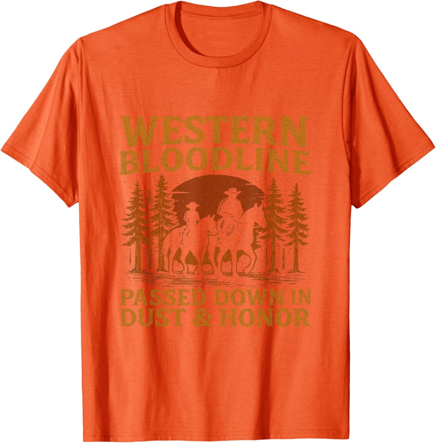 Father Son Cowboy Riding Western Legacy Vintage Tee