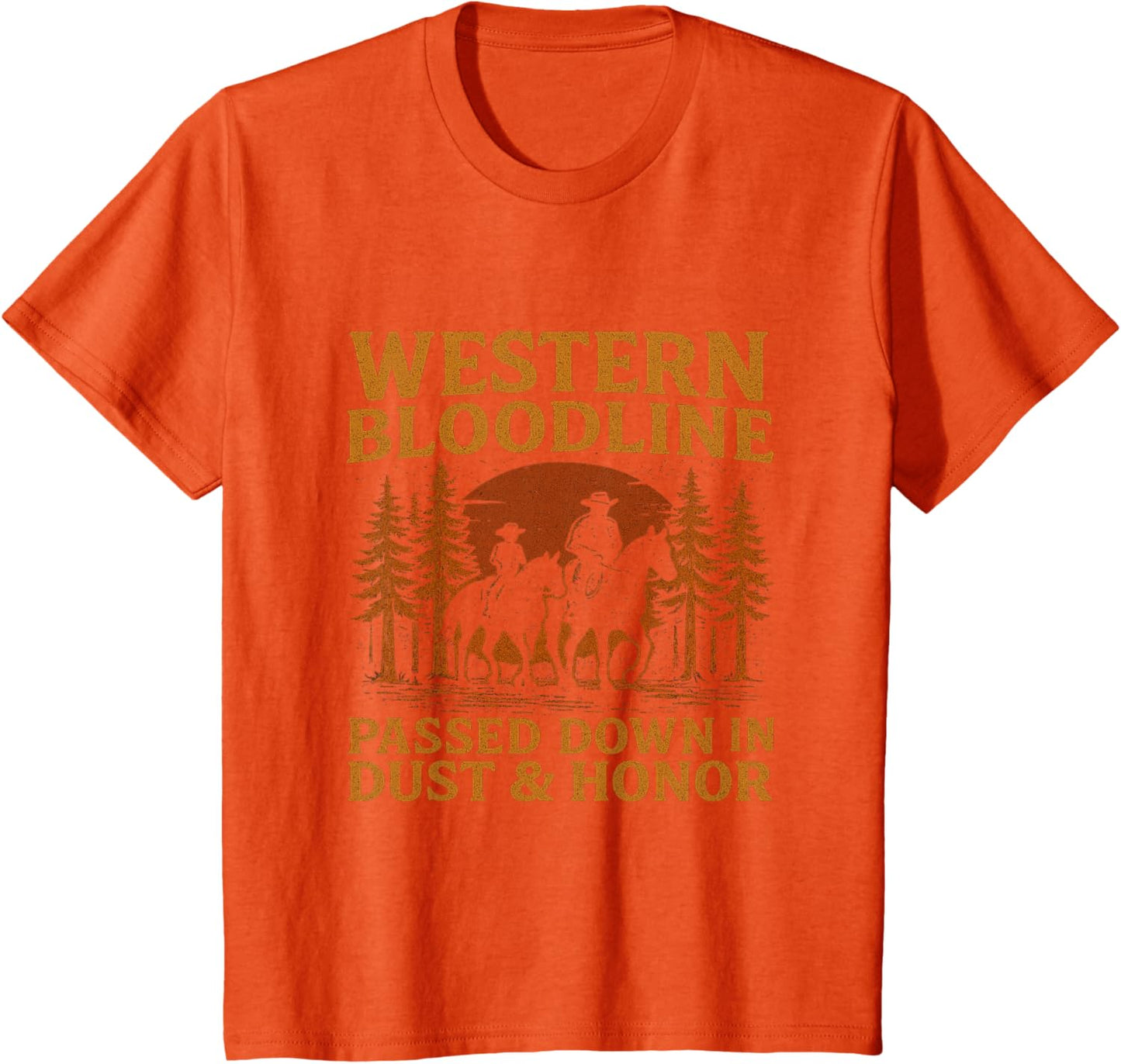Father Son Cowboy Riding Western Legacy Vintage Tee