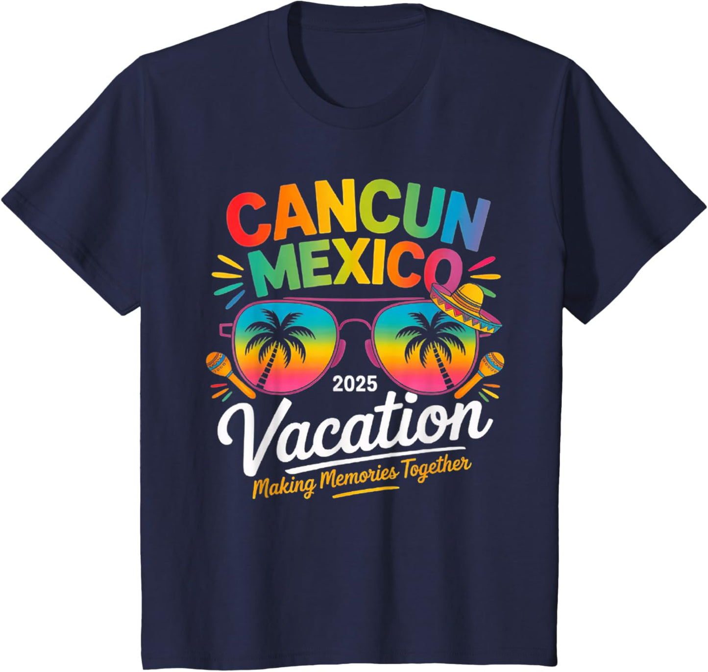 Cancun Mexico Vacation Beach 2025 Trip Group Squad Colorful