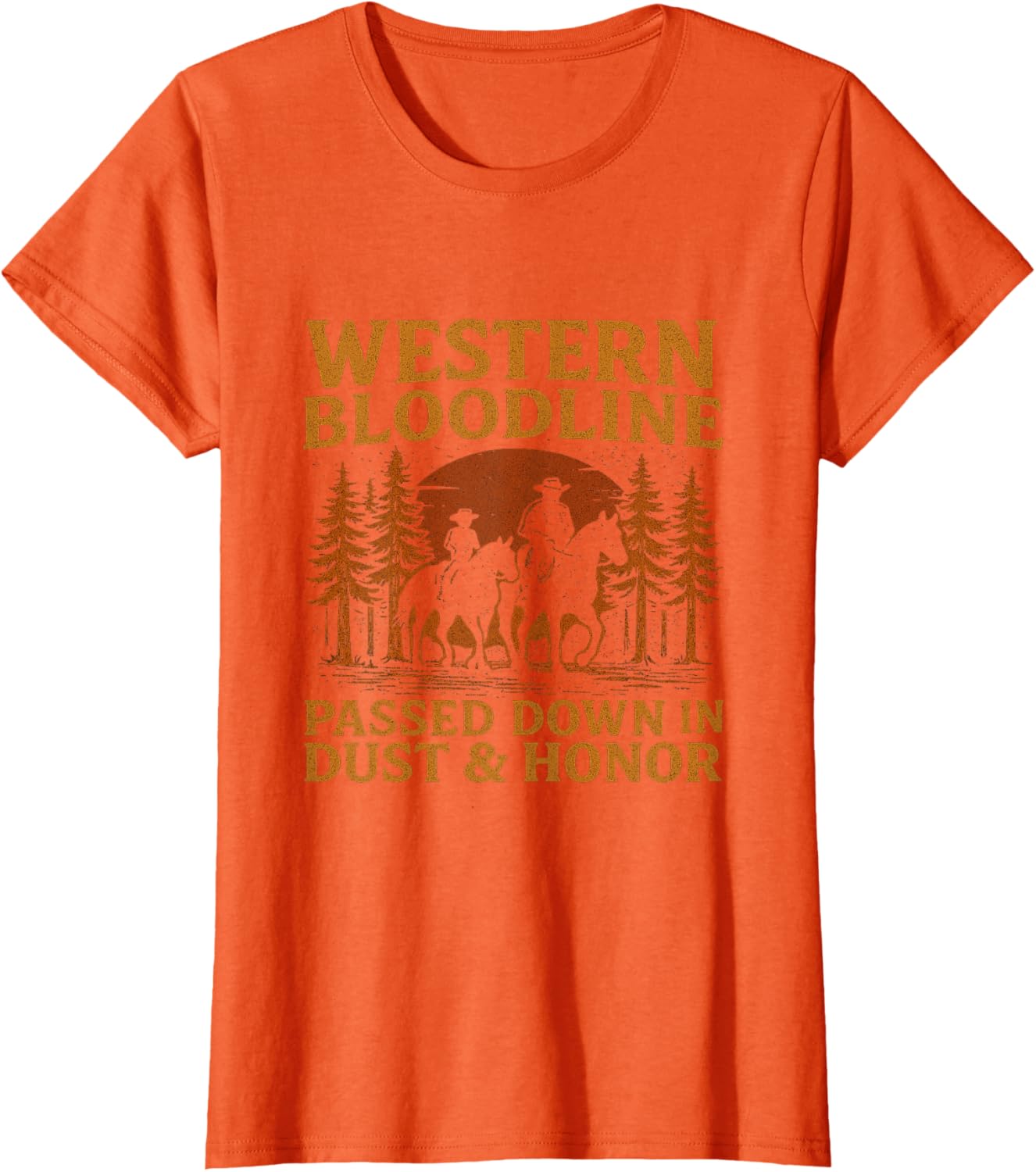 Father Son Cowboy Riding Western Legacy Vintage Tee