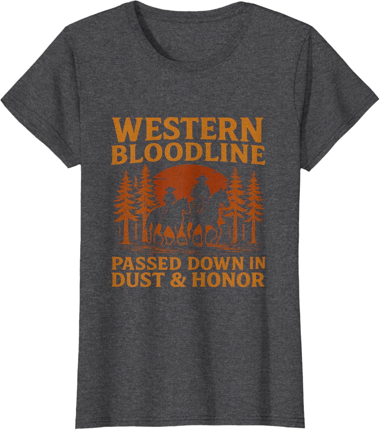 Father Son Cowboy Riding Western Legacy Vintage Tee