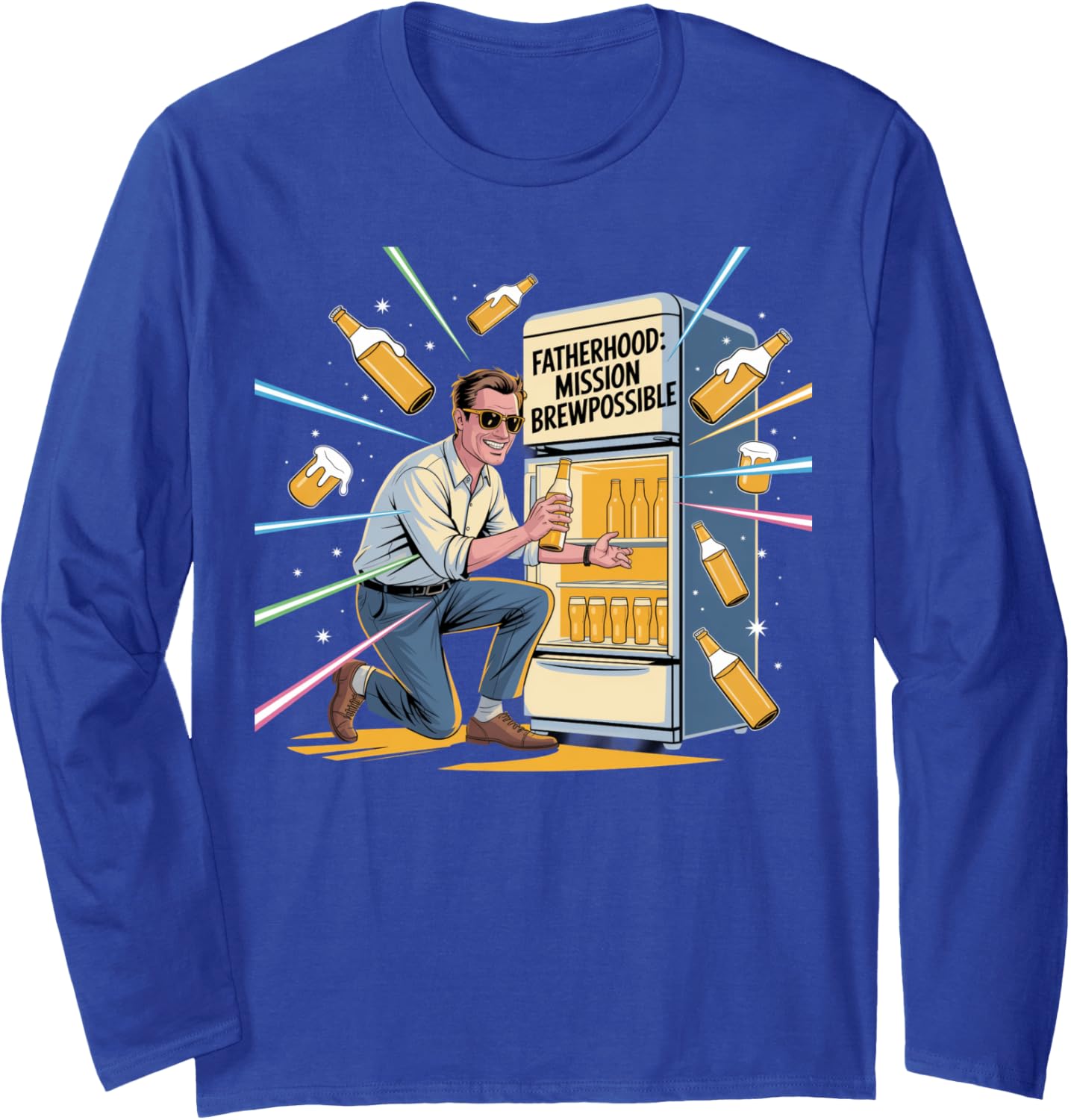Fatherhood: Mission Brewpossible Daddy Beer Lover Long Sleeve