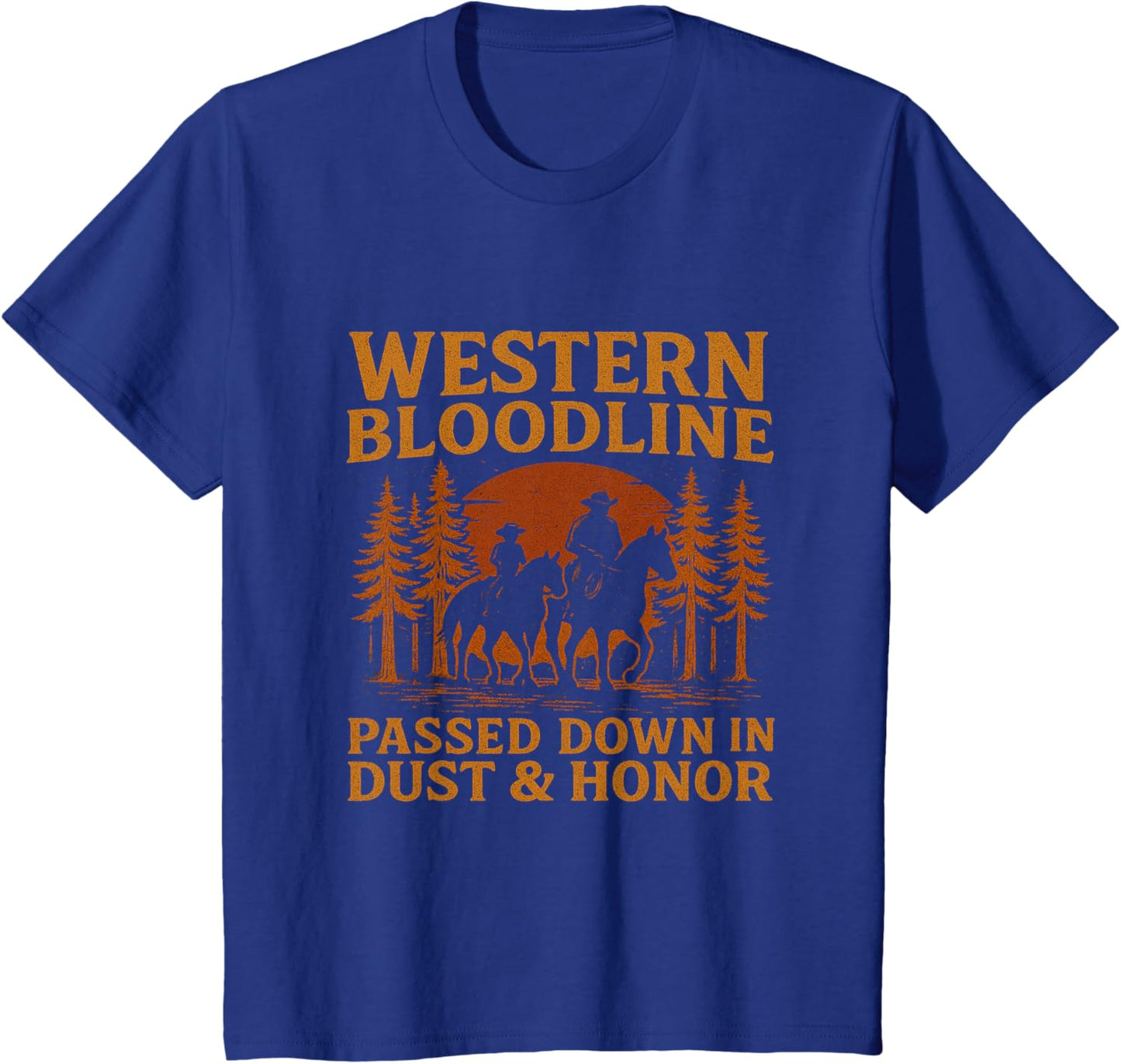 Father Son Cowboy Riding Western Legacy Vintage Tee