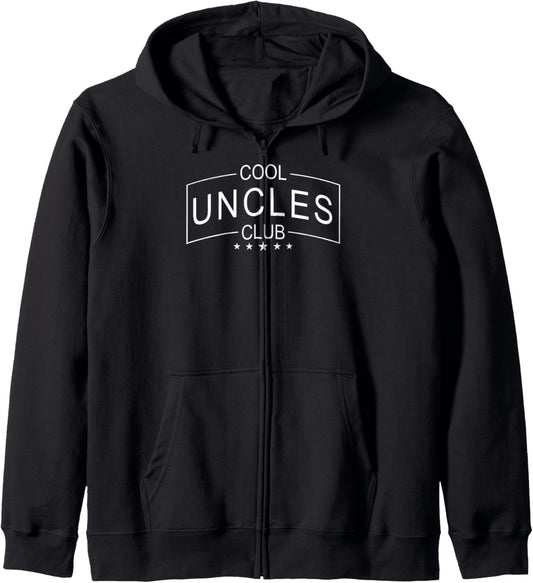 Father's Day Cool Uncles Club Style Retro Father Zip Hoodie