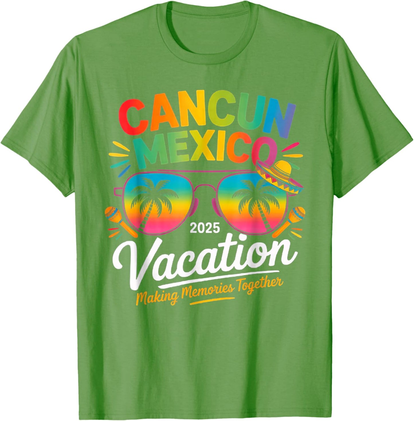 Cancun Mexico Vacation Beach 2025 Trip Group Squad Colorful