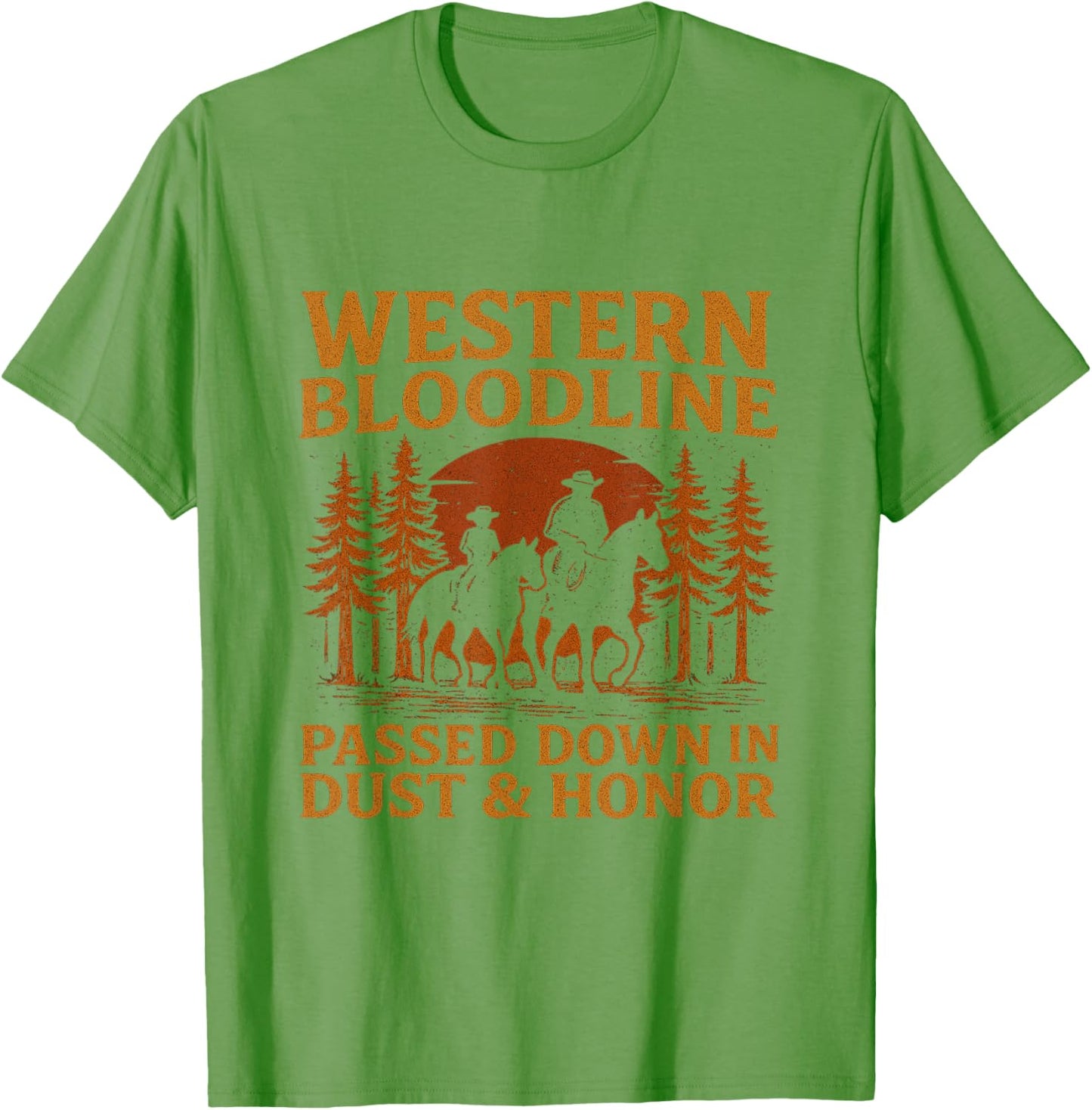 Father Son Cowboy Riding Western Legacy Vintage Tee