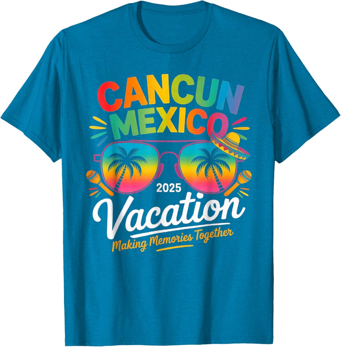 Cancun Mexico Vacation Beach 2025 Trip Group Squad Colorful