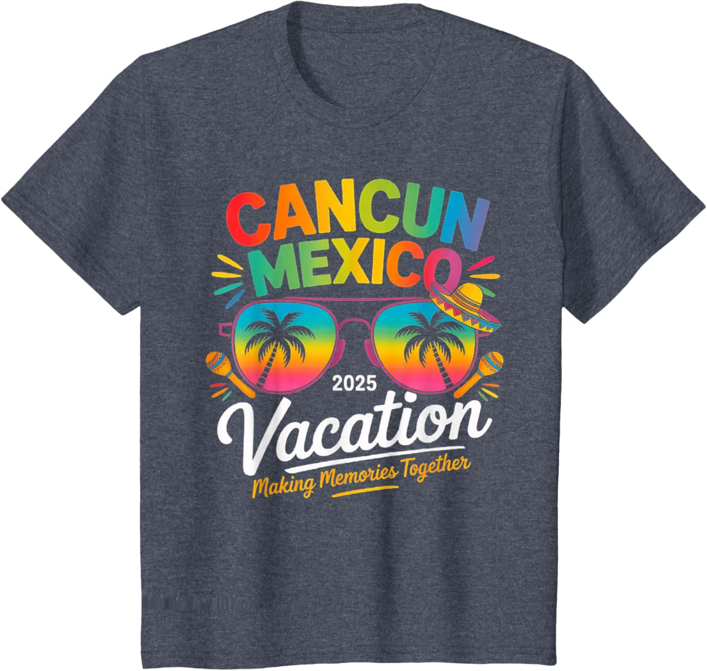 Cancun Mexico Vacation Beach 2025 Trip Group Squad Colorful