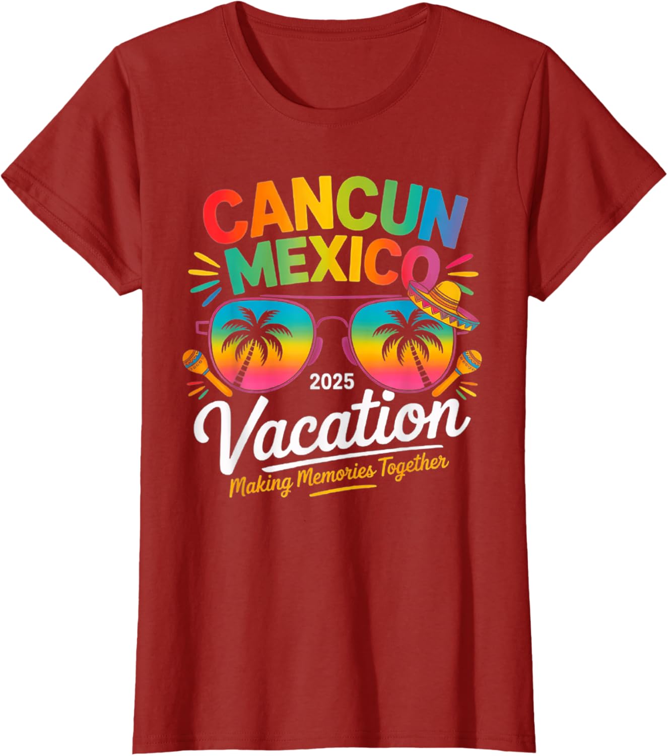 Cancun Mexico Vacation Beach 2025 Trip Group Squad Colorful