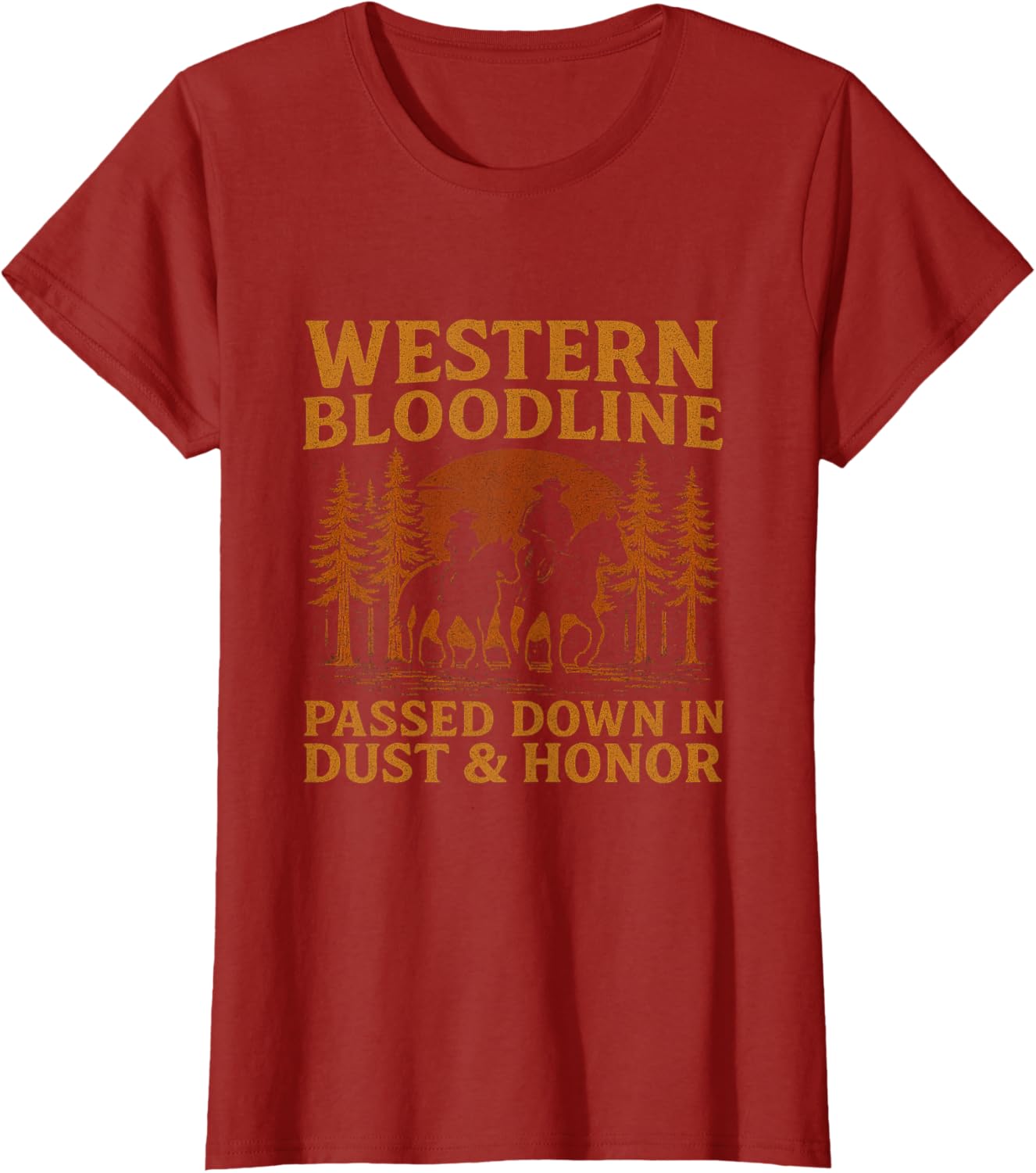 Father Son Cowboy Riding Western Legacy Vintage Tee