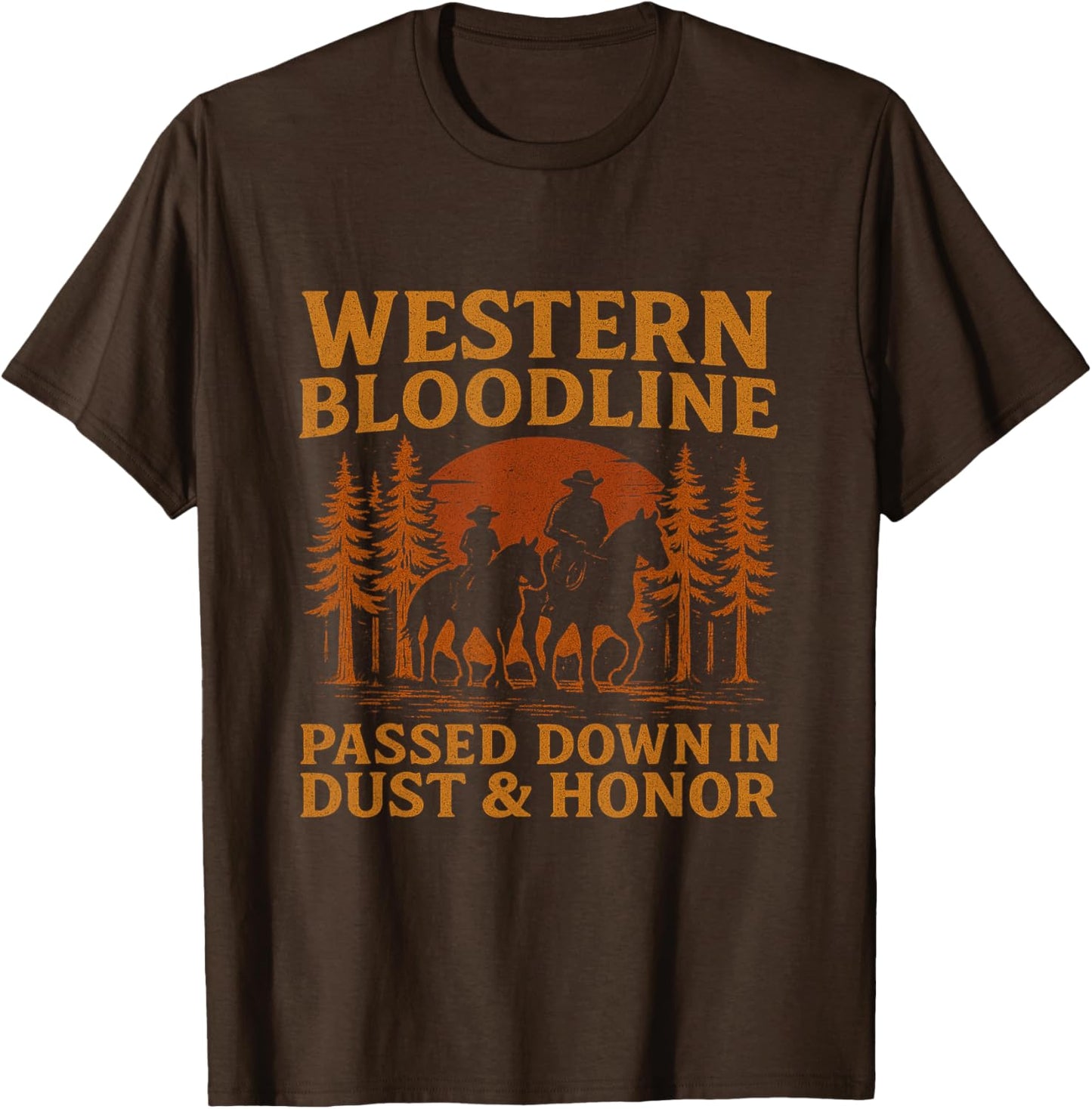 Father Son Cowboy Riding Western Legacy Vintage Tee