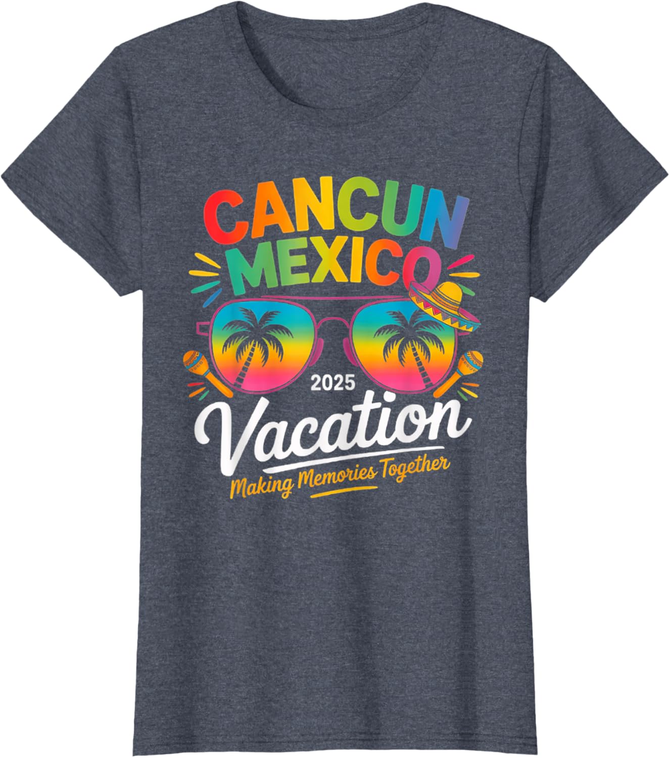 Cancun Mexico Vacation Beach 2025 Trip Group Squad Colorful