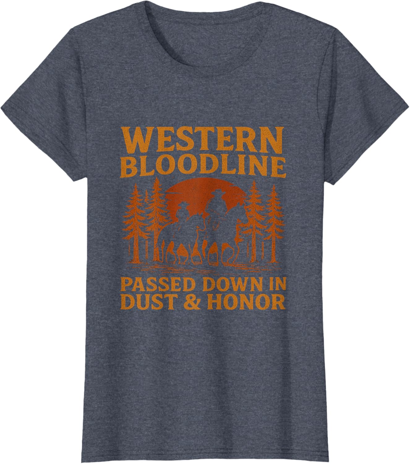 Father Son Cowboy Riding Western Legacy Vintage Tee