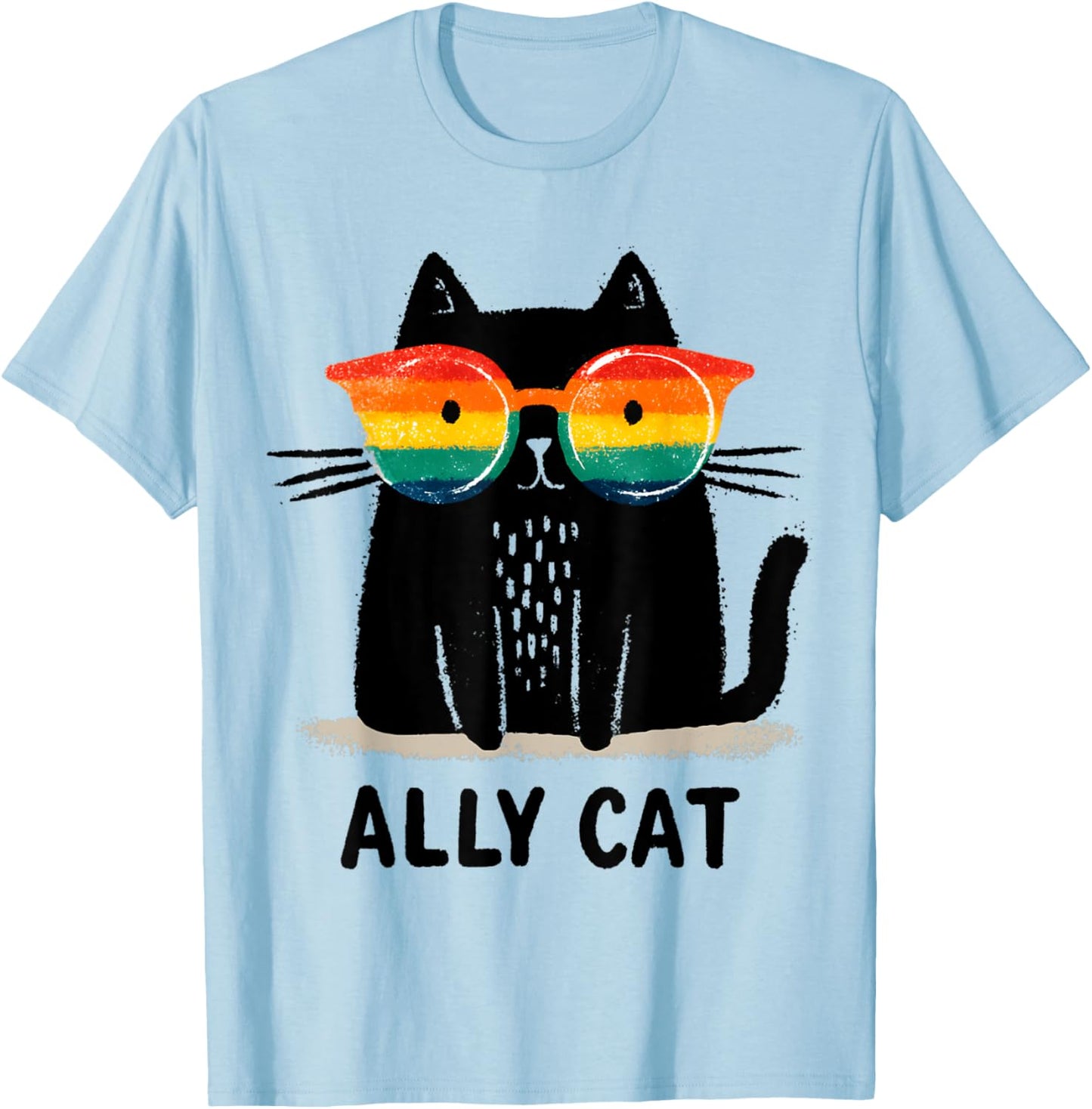 Ally Cat LGBT Gay Pride Month 2025 Rainbow Equal Rights