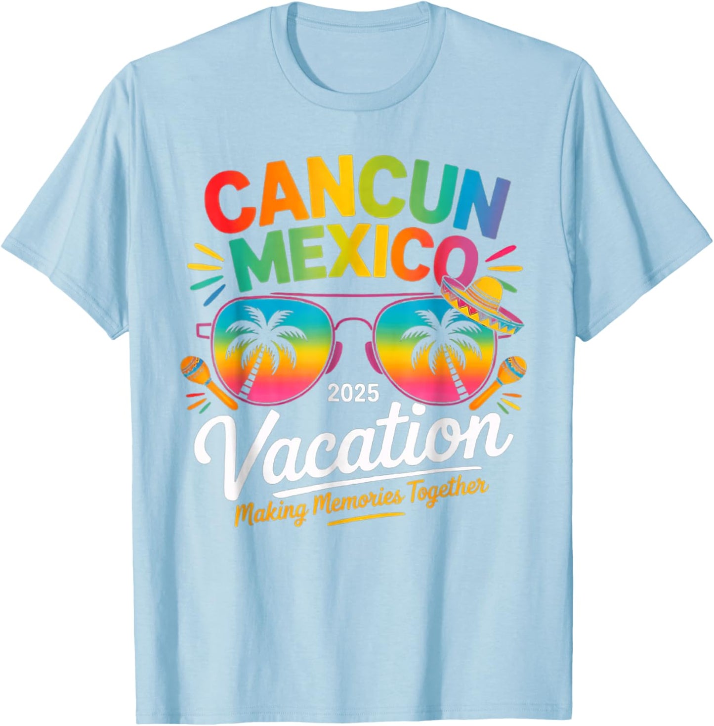Cancun Mexico Vacation Beach 2025 Trip Group Squad Colorful