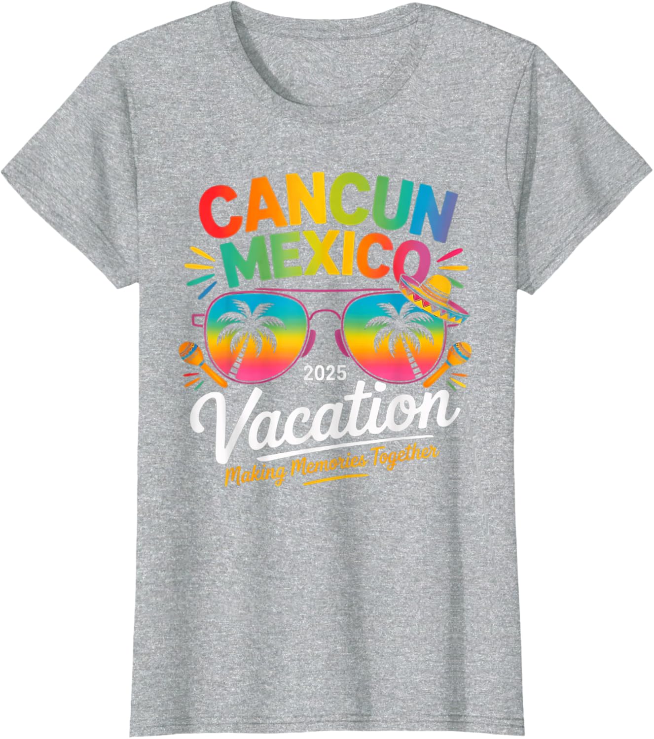 Cancun Mexico Vacation Beach 2025 Trip Group Squad Colorful