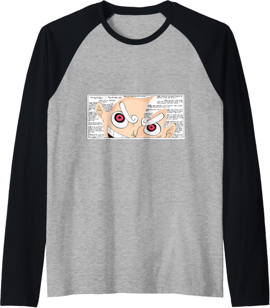 Eye anime graphic design fun facts Raglan Baseball Tee