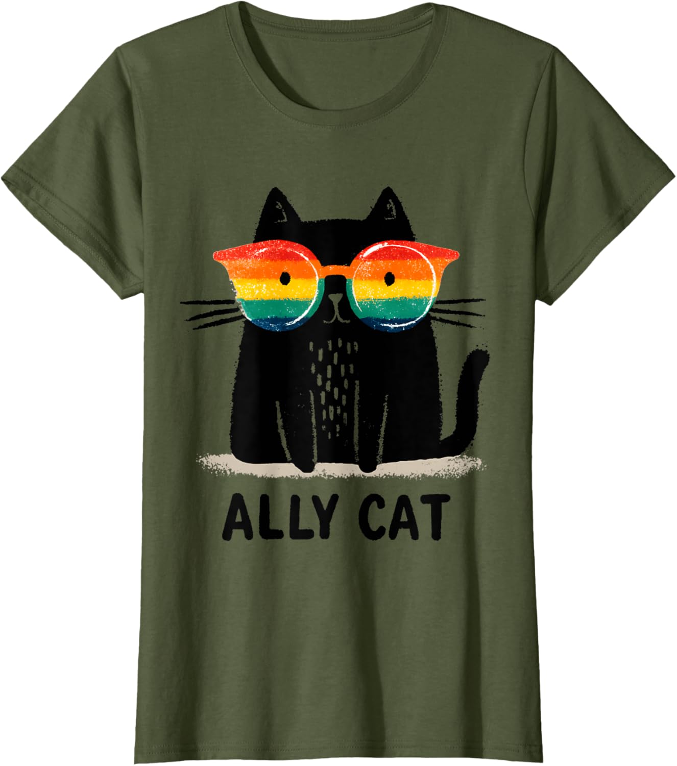 Ally Cat LGBT Gay Pride Month 2025 Rainbow Equal Rights