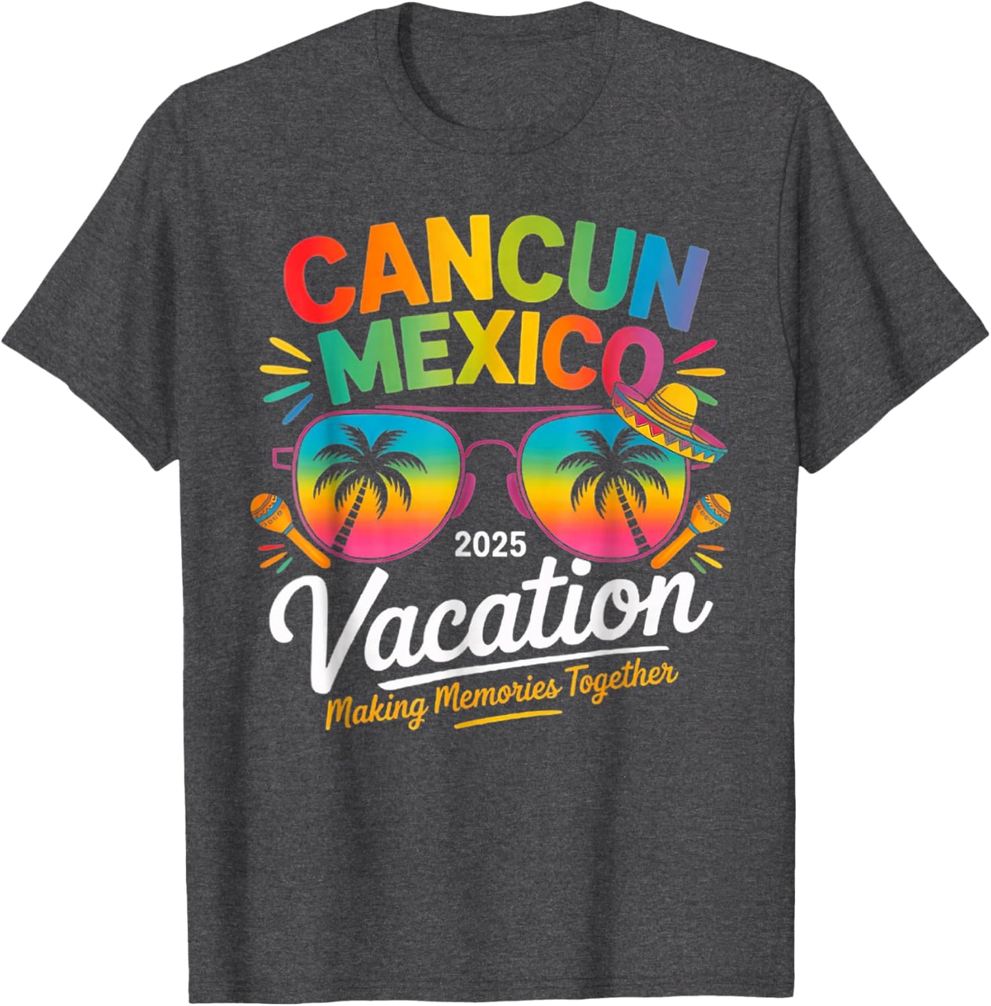 Cancun Mexico Vacation Beach 2025 Trip Group Squad Colorful