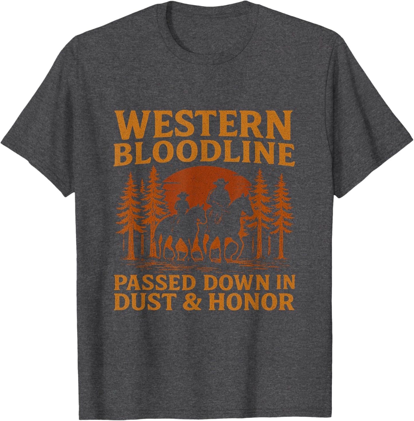 Father Son Cowboy Riding Western Legacy Vintage Tee