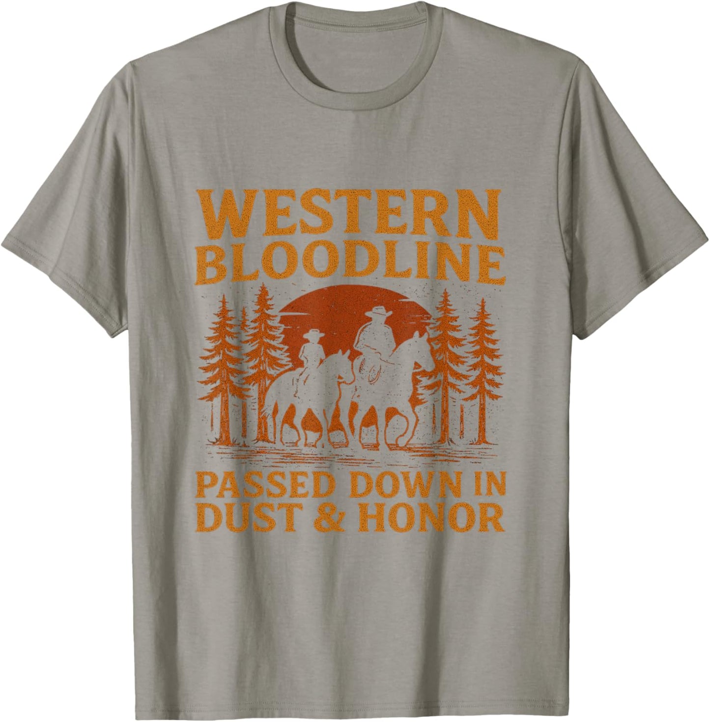 Father Son Cowboy Riding Western Legacy Vintage Tee
