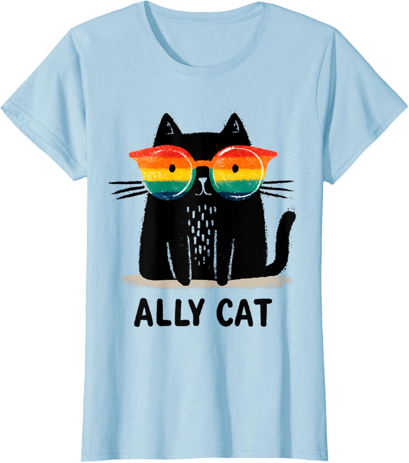 Ally Cat LGBT Gay Pride Month 2025 Rainbow Equal Rights