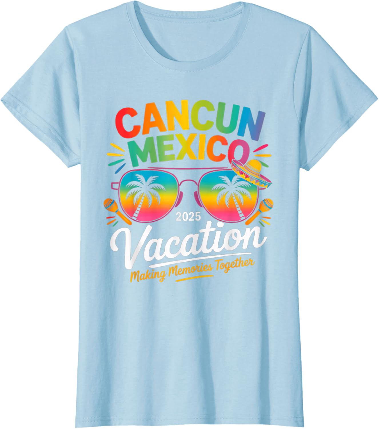 Cancun Mexico Vacation Beach 2025 Trip Group Squad Colorful