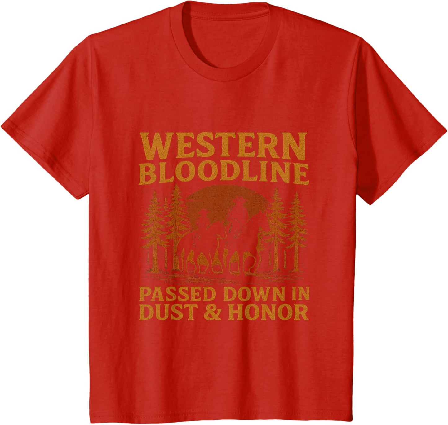 Father Son Cowboy Riding Western Legacy Vintage Tee
