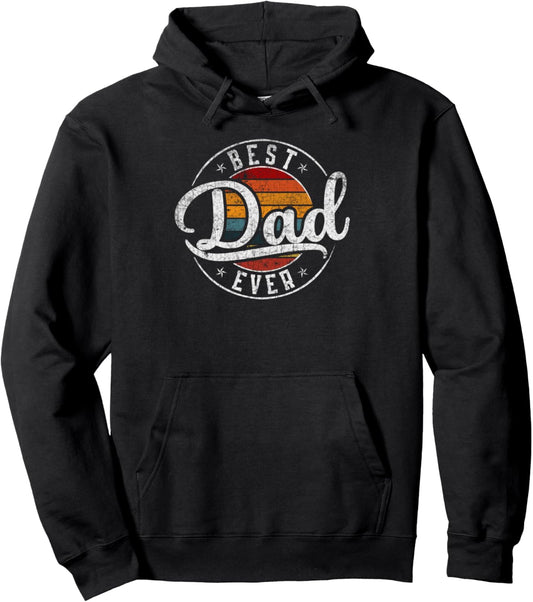 Father's Day Best Dad Ever Style Retro Vintage Dad Pullover Hoodie