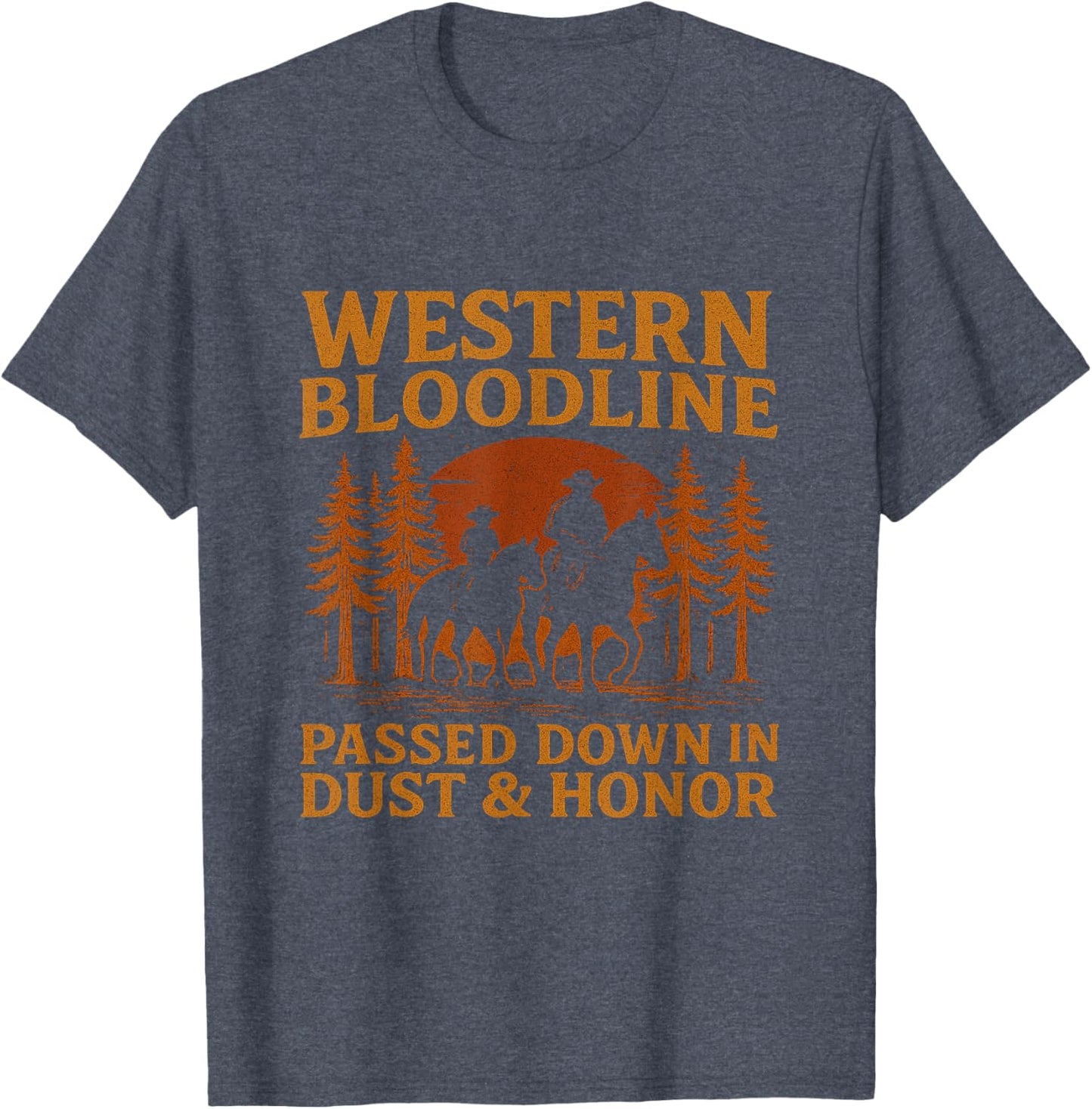 Father Son Cowboy Riding Western Legacy Vintage Tee