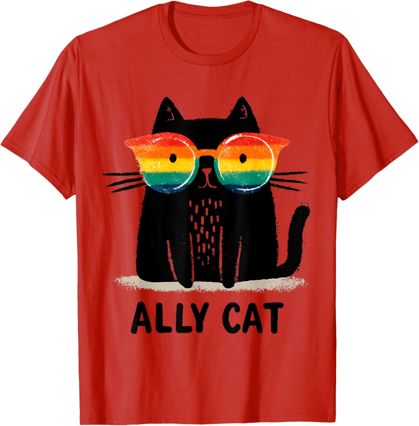 Ally Cat LGBT Gay Pride Month 2025 Rainbow Equal Rights