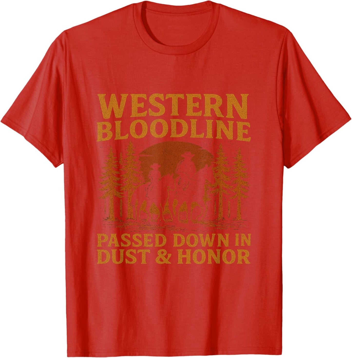 Father Son Cowboy Riding Western Legacy Vintage Tee