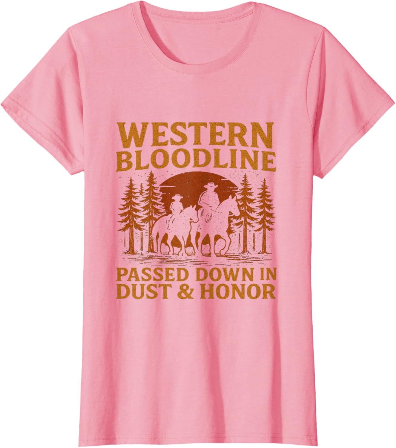 Father Son Cowboy Riding Western Legacy Vintage Tee