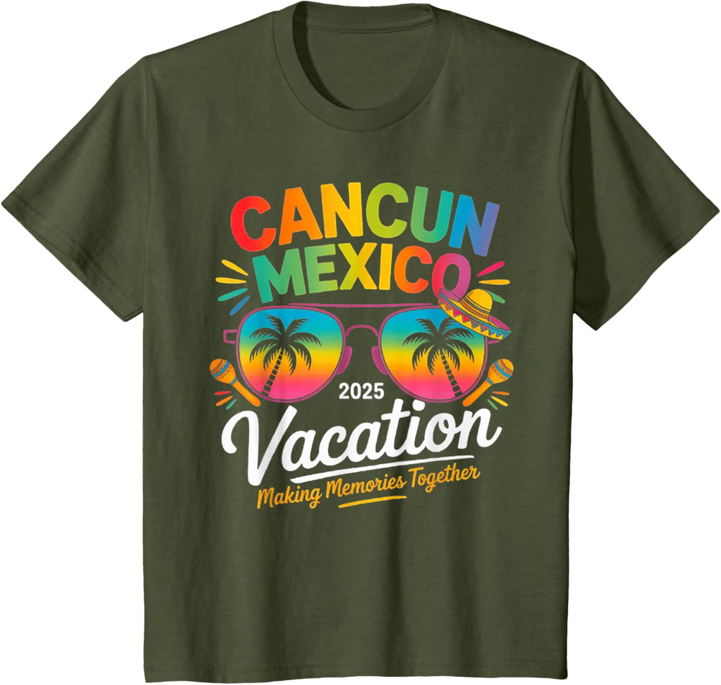 Cancun Mexico Vacation Beach 2025 Trip Group Squad Colorful