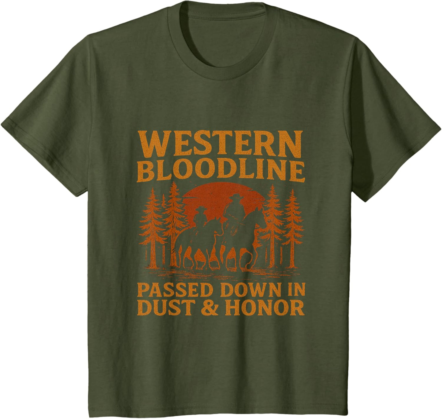Father Son Cowboy Riding Western Legacy Vintage Tee