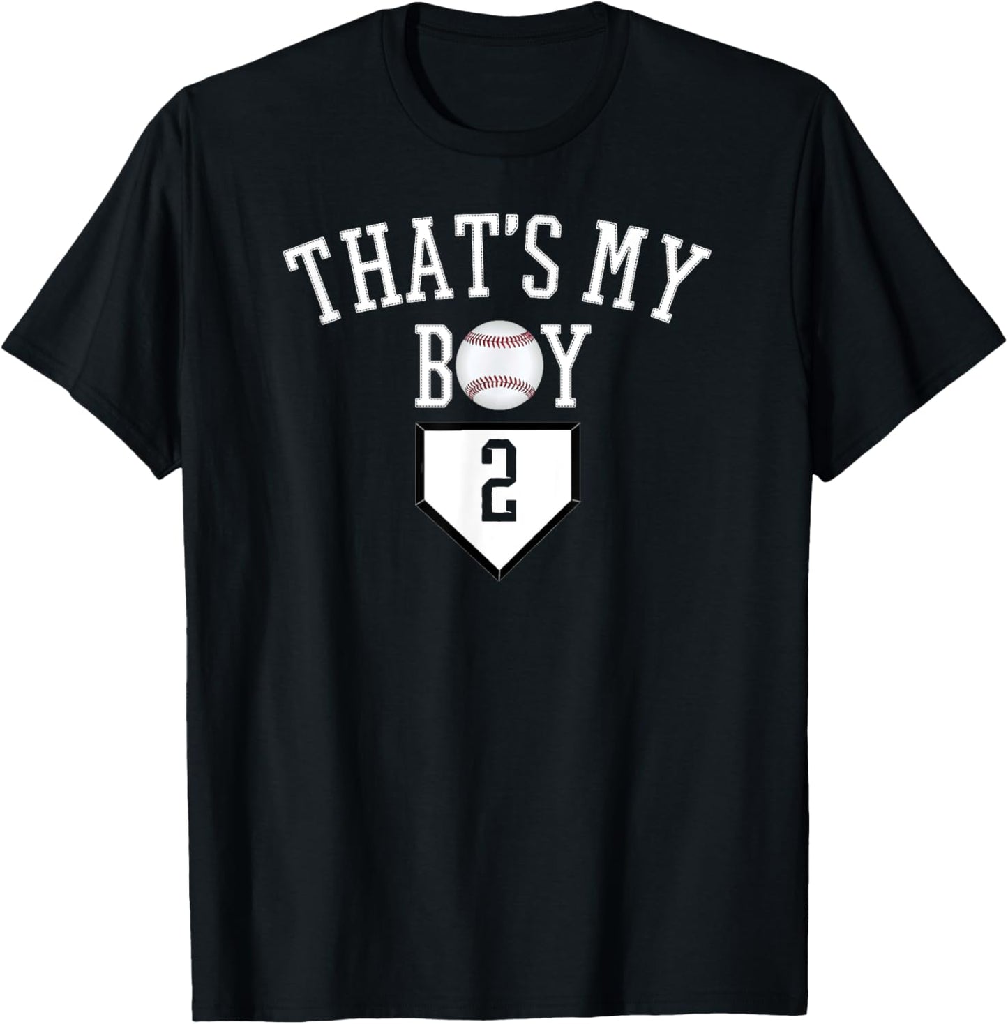 #2 Thats My Boy Baseball Number Shirt-Baseball Mom & Dad Tee