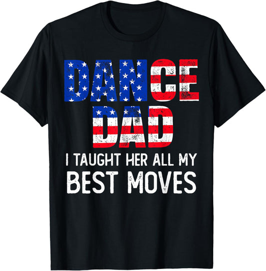Fathers day Dad Dance Mens American Flag Dancing 4th of July
