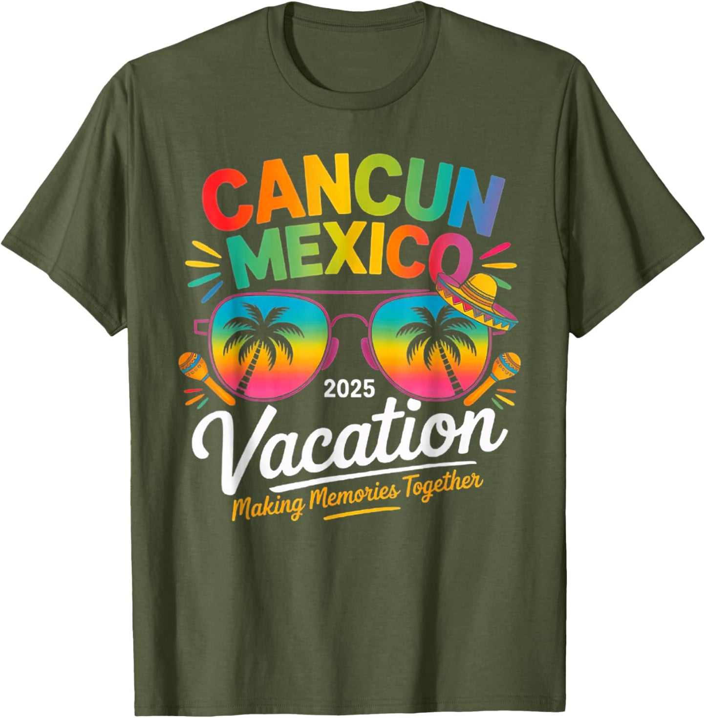 Cancun Mexico Vacation Beach 2025 Trip Group Squad Colorful