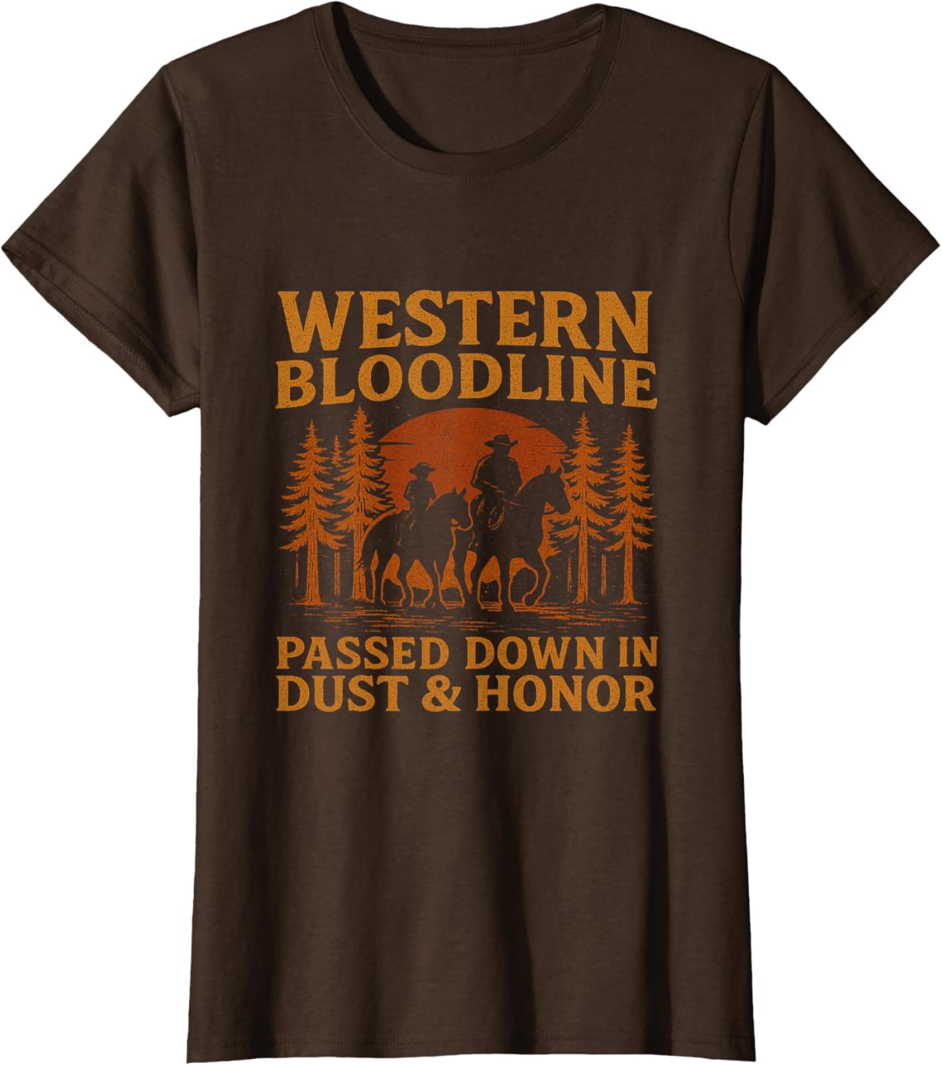 Father Son Cowboy Riding Western Legacy Vintage Tee