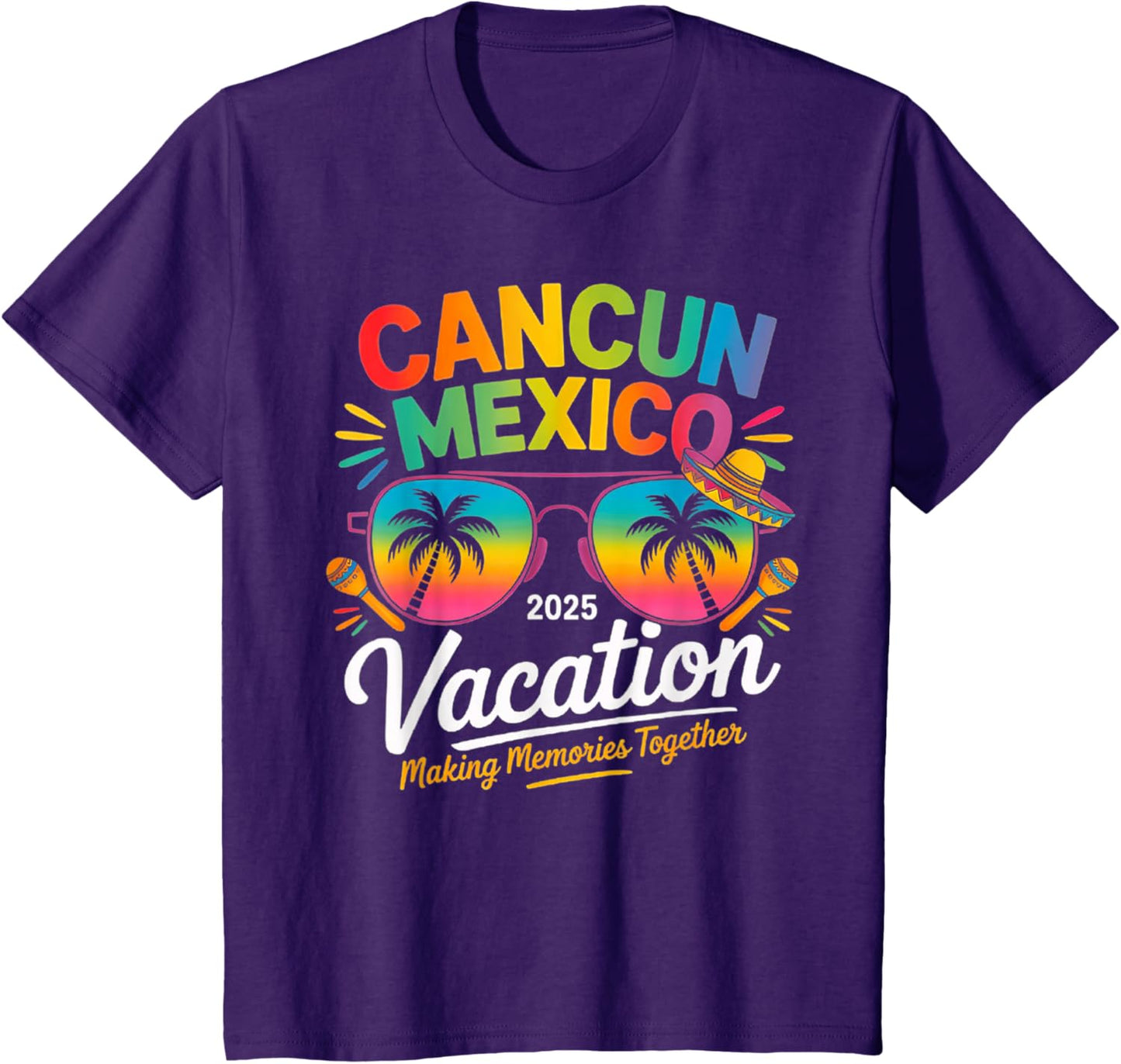 Cancun Mexico Vacation Beach 2025 Trip Group Squad Colorful