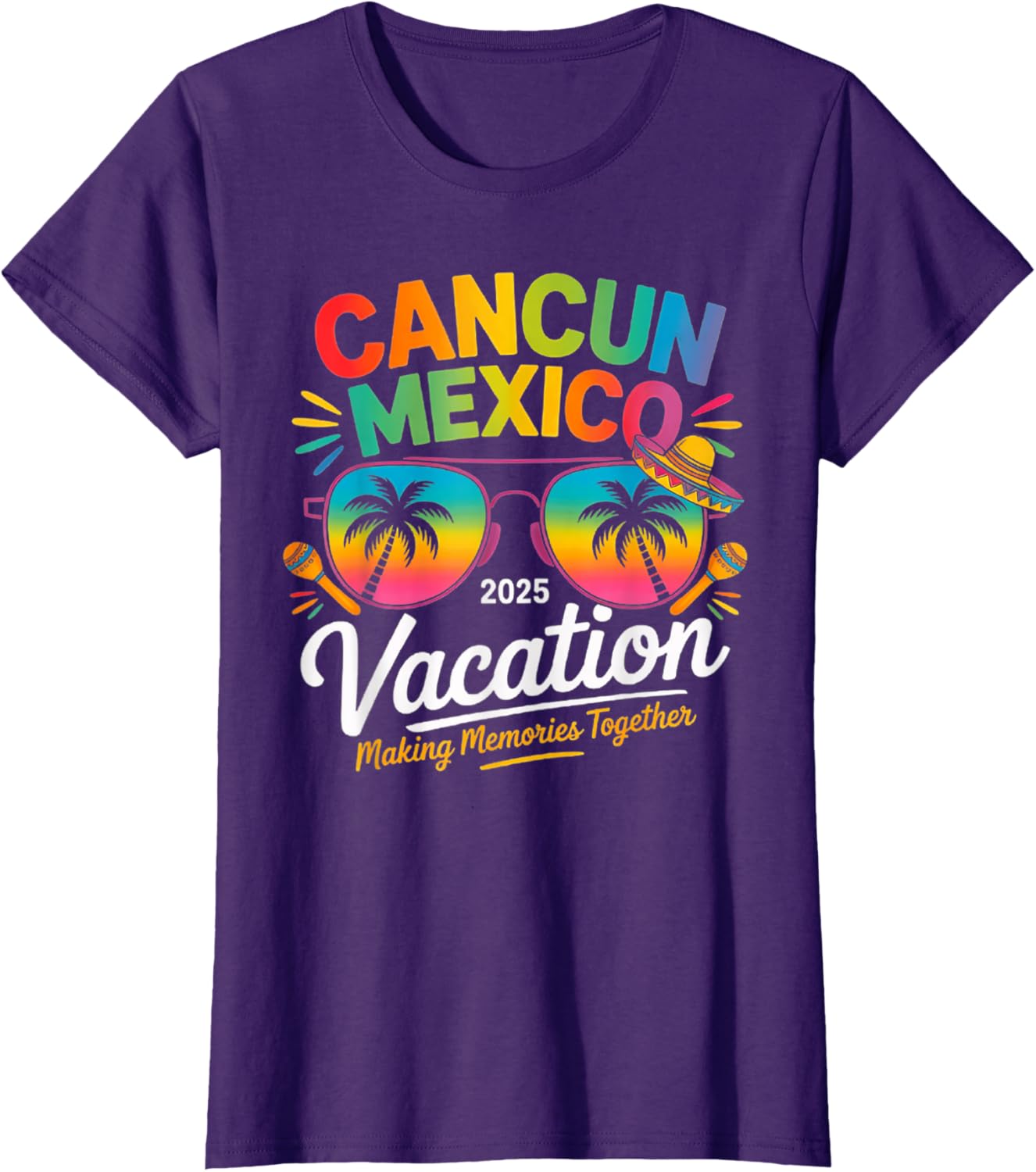 Cancun Mexico Vacation Beach 2025 Trip Group Squad Colorful