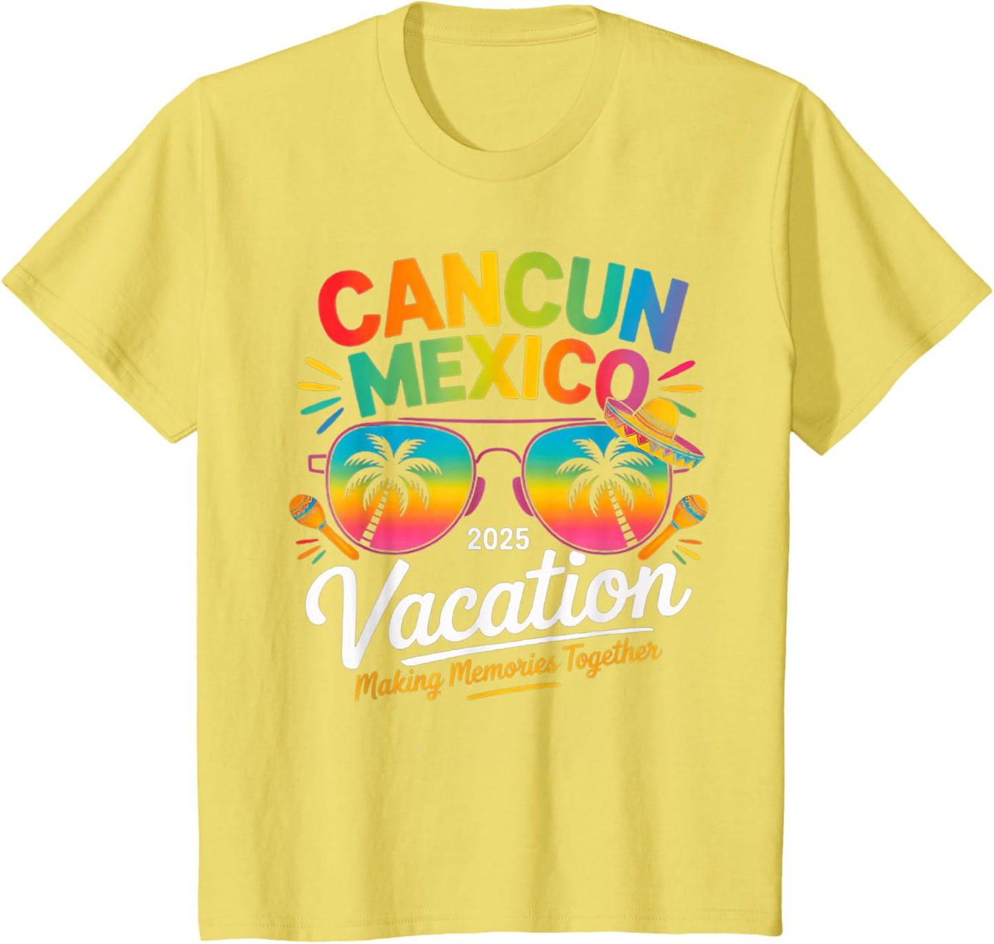 Cancun Mexico Vacation Beach 2025 Trip Group Squad Colorful
