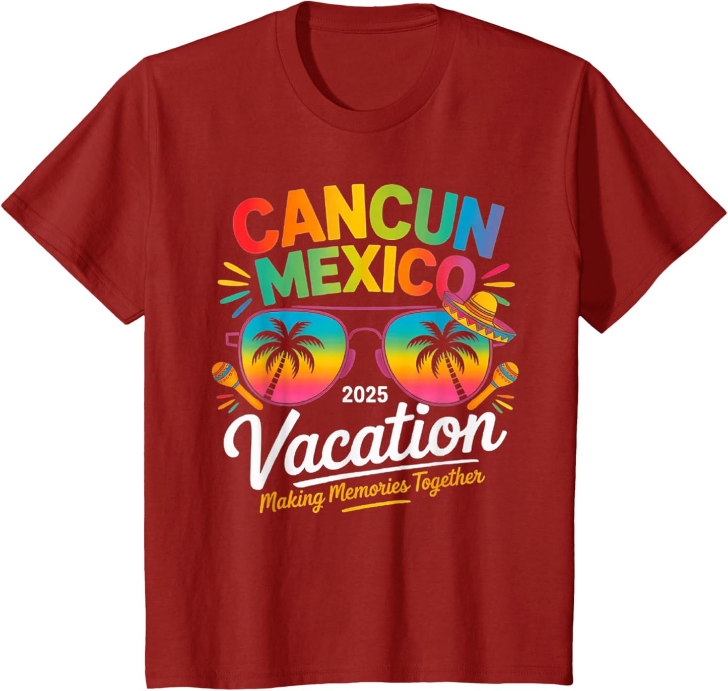 Cancun Mexico Vacation Beach 2025 Trip Group Squad Colorful