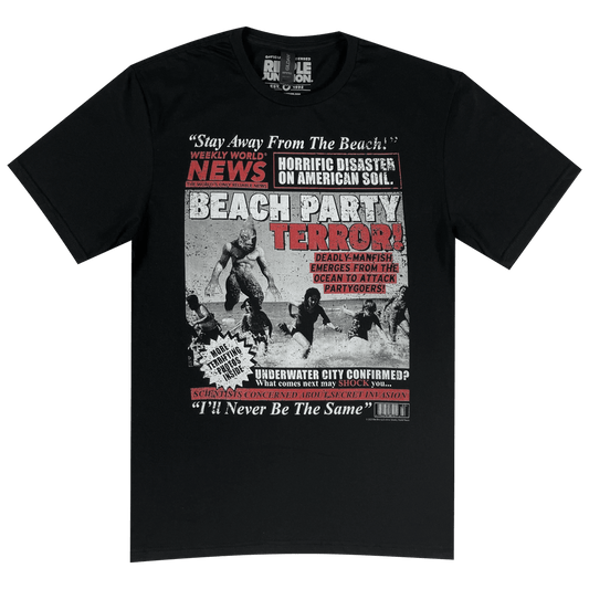 Beach Party Terror Black T-Shirt