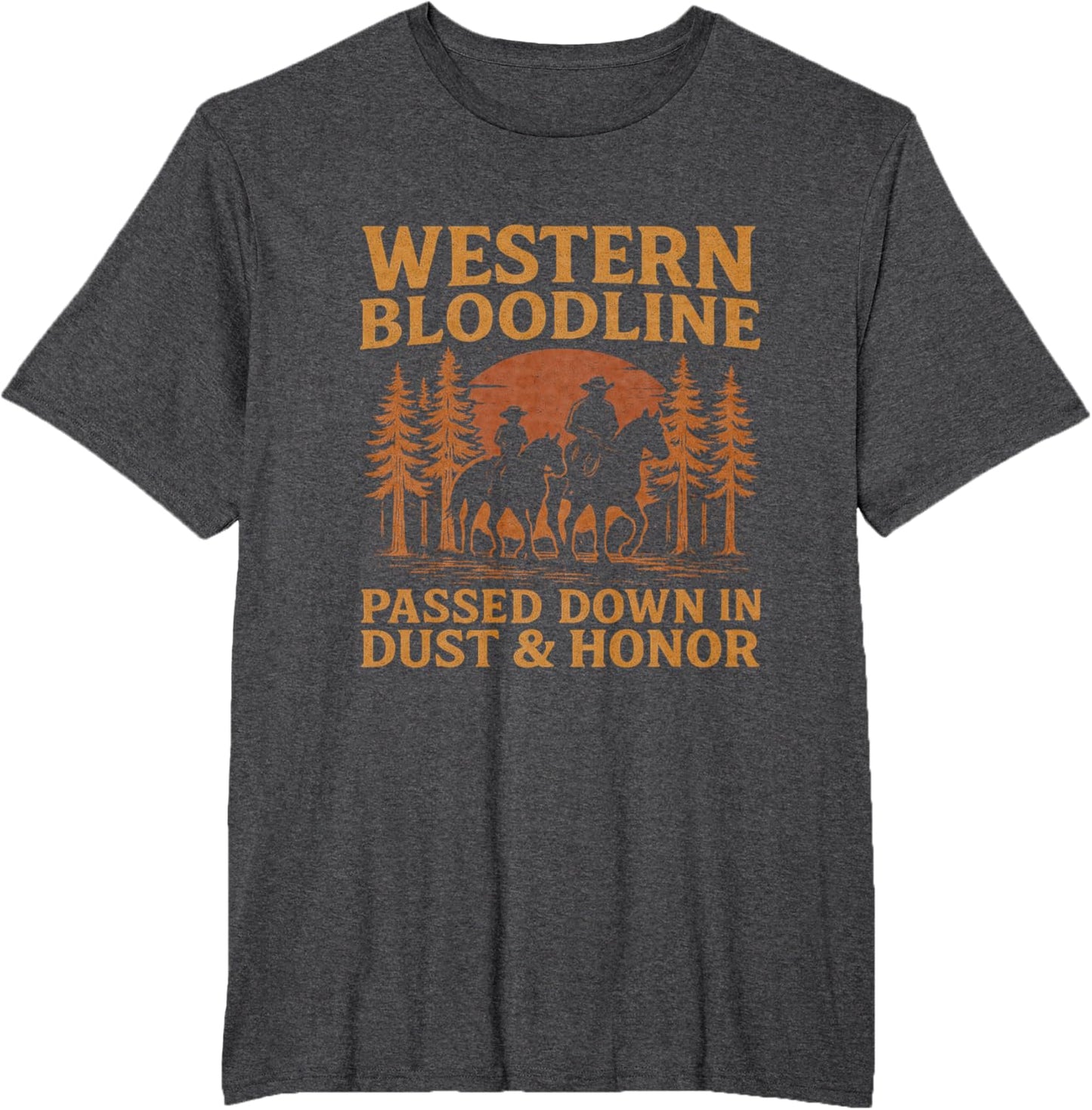 Father Son Cowboy Riding Western Legacy Vintage Tee