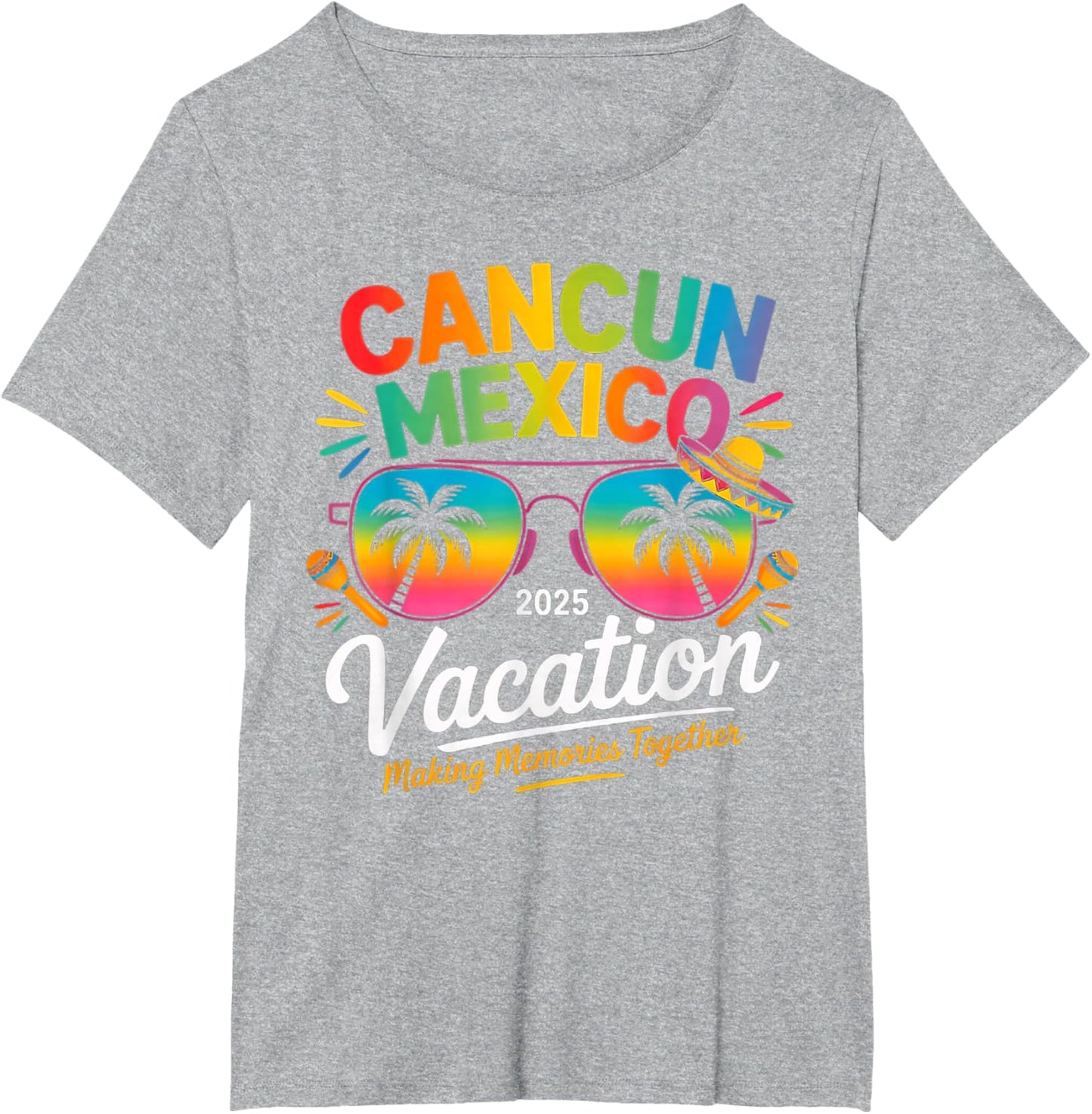 Cancun Mexico Vacation Beach 2025 Trip Group Squad Colorful