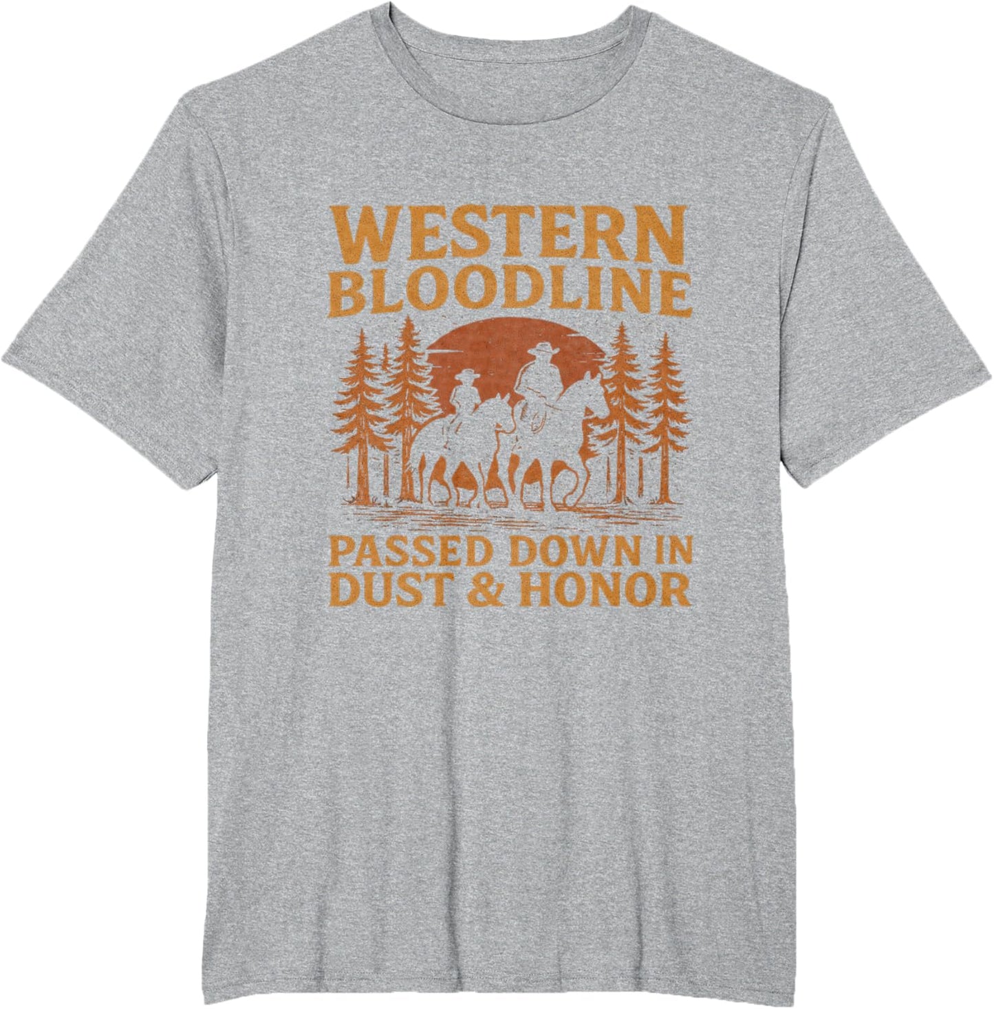Father Son Cowboy Riding Western Legacy Vintage Tee